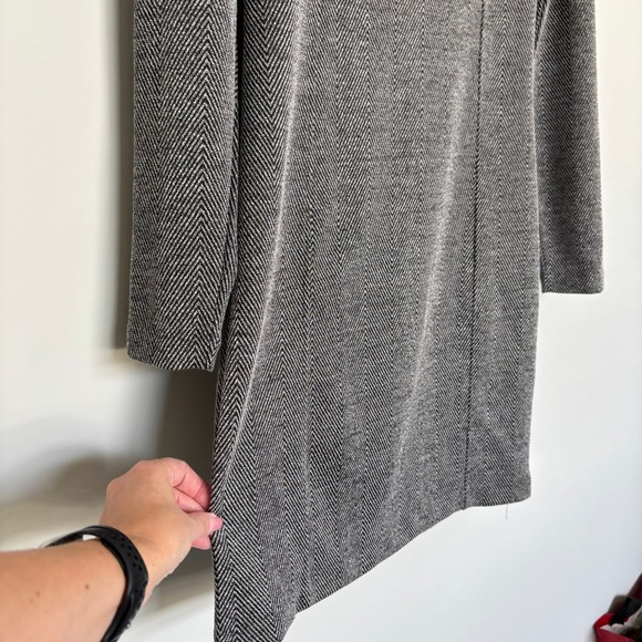 ICHI Women's Medium Mini Dress Long Sleeve Square Neck Streetwear Office Chic - Picture 5 of 13